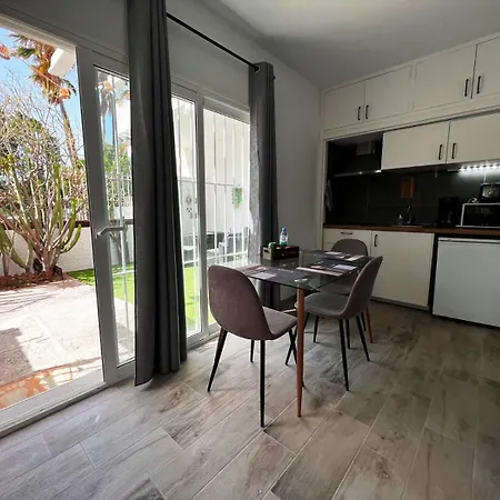 Moderno Estudio Con Jardin Con Bbq Y Piscina En * Costa Del Silencio